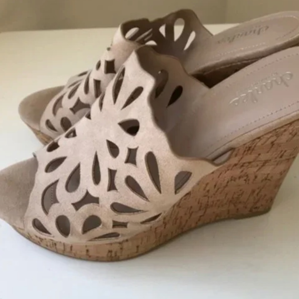 David April Cutout Wedge Sandal
